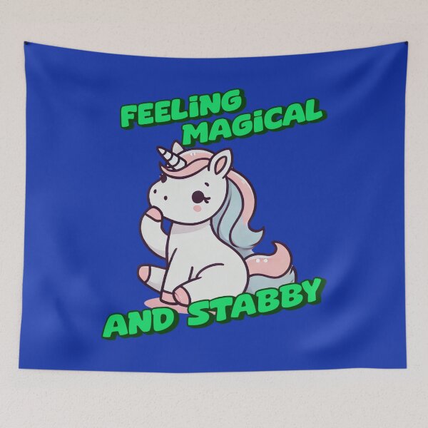 Item preview, Feeling Magical and Stabby - Abby Incredible art for the unicorn lover in your life, great gift for daughters, girlfriends, wives and more designed and sold by 3DAF.