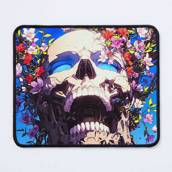 Item preview, Rest in Peace (Human Skull with Flowers) designed and sold by Numair Baig.