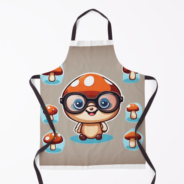 Item preview, Cute Mushroom Kid Wearing Glasses Cartoon Vector Icon Illustration designed and sold by hjian8219.