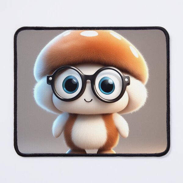 Item preview, Cute Mushroom Kid Wearing Glasses Cartoon Vector Icon Illustration designed and sold by hjian8219.