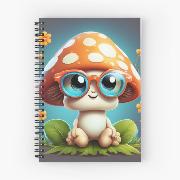 Item preview, Cute Mushroom Kid Wearing Glasses Cartoon Vector Icon Illustration designed and sold by hjian8219.