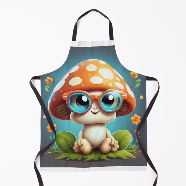 Item preview, Cute Mushroom Kid Wearing Glasses Cartoon Vector Icon Illustration designed and sold by hjian8219.