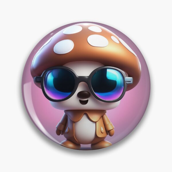 Item preview, Cute Mushroom Kid Wearing Glasses Cartoon Vector Icon Illustration designed and sold by hjian8219.