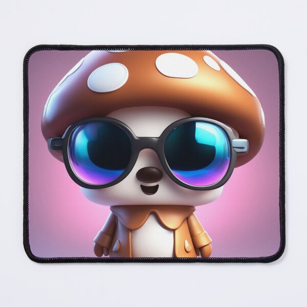 Item preview, Cute Mushroom Kid Wearing Glasses Cartoon Vector Icon Illustration designed and sold by hjian8219.