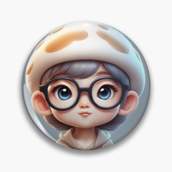 Item preview, Cute Mushroom Kid Wearing Glasses Cartoon Vector Icon Illustration designed and sold by hjian8219.