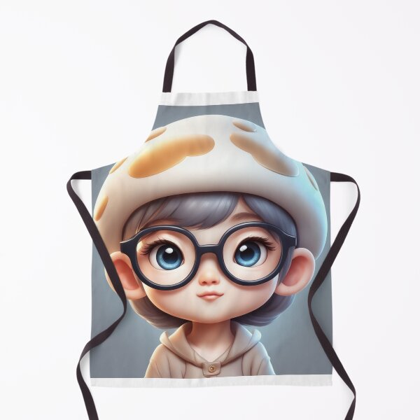 Item preview, Cute Mushroom Kid Wearing Glasses Cartoon Vector Icon Illustration designed and sold by hjian8219.