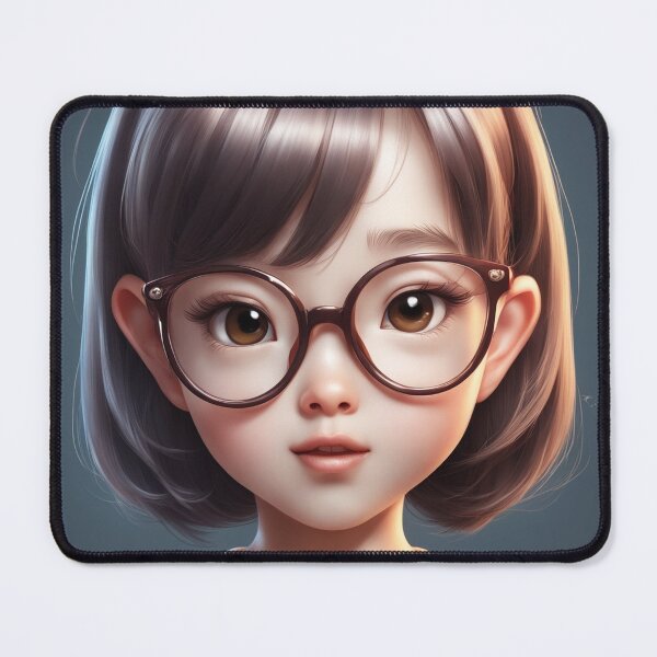 Item preview, Cute girl Kid Wearing Glasses Cartoon Vector Icon Illustration designed and sold by hjian8219.