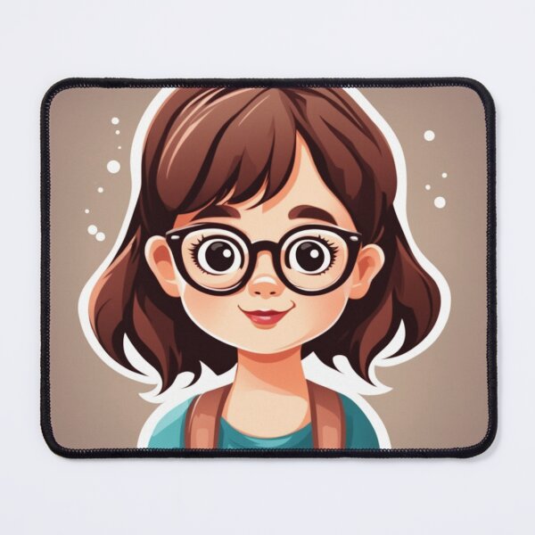 Item preview, Cute girl Kid Wearing Glasses Cartoon Vector Icon Illustration designed and sold by hjian8219.