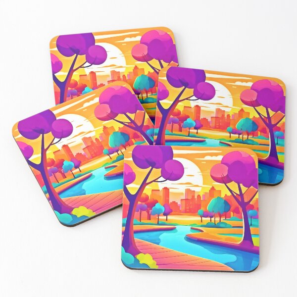 Item preview, Vibrant Sunset City Park designed and sold by Health And Fitness Posts e-Store.