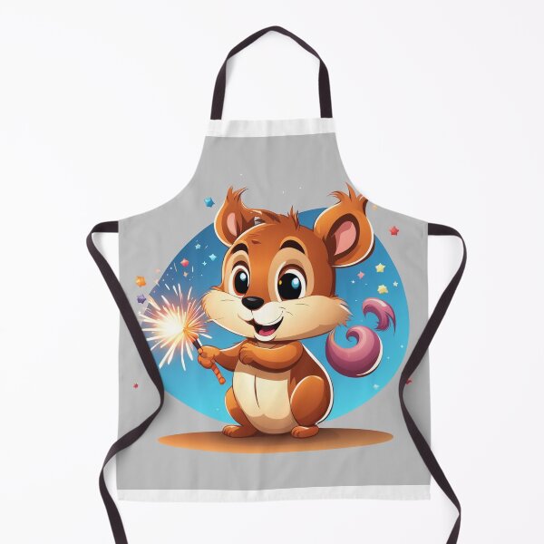 Item preview, Cute Squirrel Playing with Fireworks Cartoon Vector Icon Illustration designed and sold by hjian8219.
