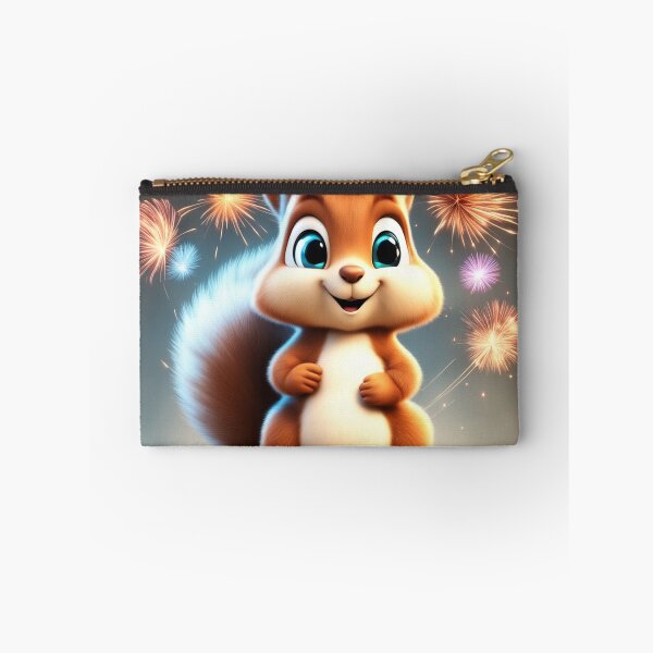 Item preview,  Cute Squirrel Playing with Fireworks Cartoon Vector Icon Illustration designed and sold by hjian8219.
