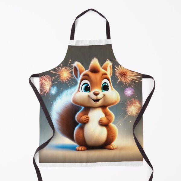 Item preview, Cute Squirrel Playing with Fireworks Cartoon Vector Icon Illustration designed and sold by hjian8219.