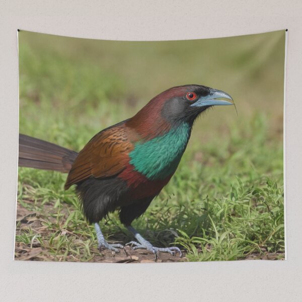 Item preview, Multi Colored Green Billed Coucal designed and sold by laguitan10.