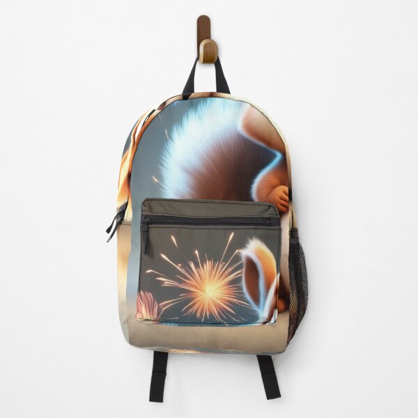 Item preview, Cute Squirrel Playing with Fireworks Cartoon Vector Icon Illustration designed and sold by hjian8219.