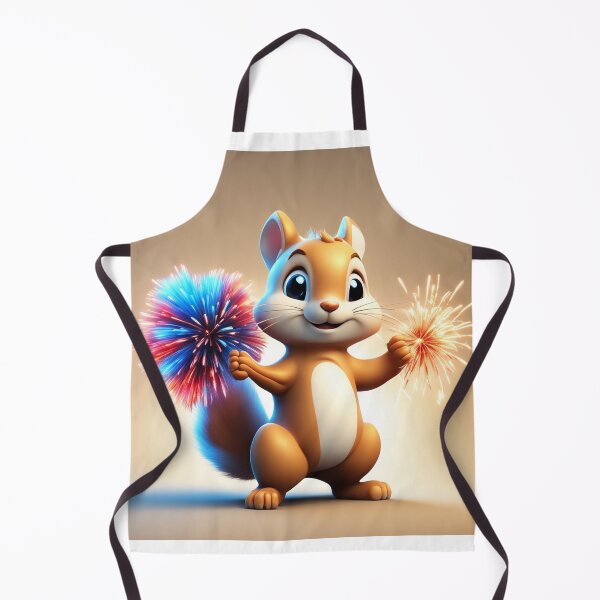 Item preview,  Cute Squirrel Playing with Fireworks Cartoon Vector Icon Illustration designed and sold by hjian8219.