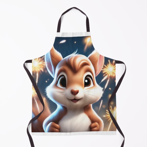 Item preview, Cute Squirrel Playing with Fireworks Cartoon Vector Icon Illustration designed and sold by hjian8219.