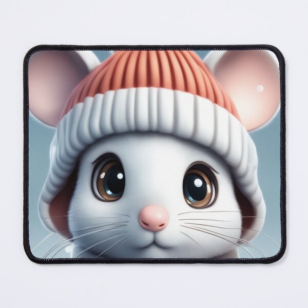 Item preview, Cute Mouse Wearing Beanie Hat Winter Cartoon Vector Icon Illustration designed and sold by hjian8219.