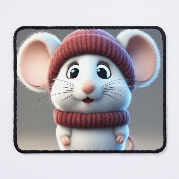 Item preview, Cute Mouse Wearing Beanie Hat Winter Cartoon Vector Icon Illustration designed and sold by hjian8219.