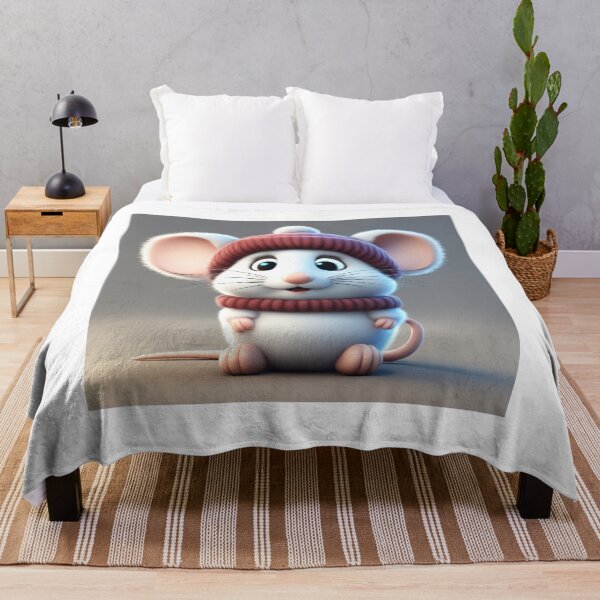 Item preview, Cute Mouse Wearing Beanie Hat Winter Cartoon Vector Icon Illustration designed and sold by hjian8219.