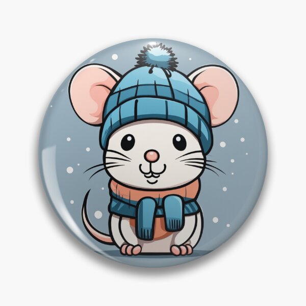 Item preview, Cute Mouse Wearing Beanie Hat Winter Cartoon Vector Icon Illustration designed and sold by hjian8219.