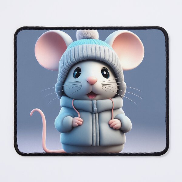 Item preview, Cute Mouse Wearing Beanie Hat Winter Cartoon Vector Icon Illustration designed and sold by hjian8219.
