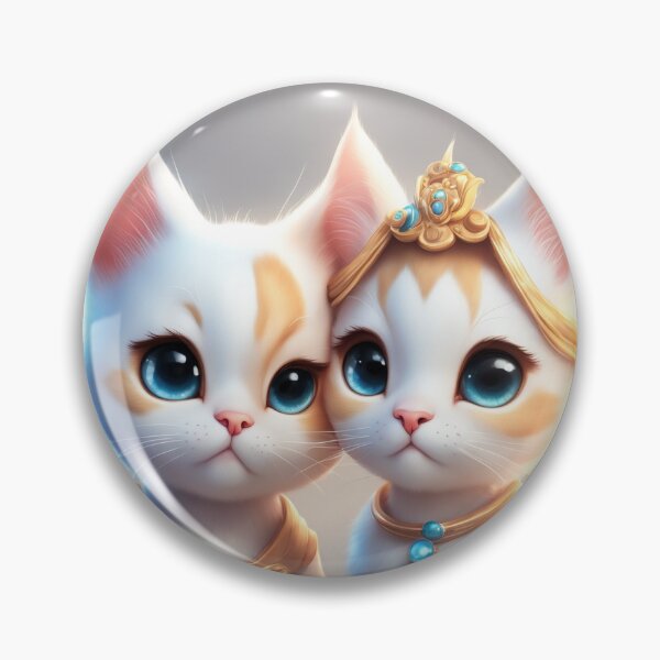 Item preview, Cute Cat Couple Playing Cartoon Vector Icon Illustration designed and sold by hjian8219.