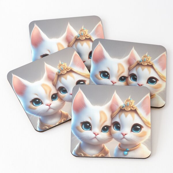 Item preview, Cute Cat Couple Playing Cartoon Vector Icon Illustration designed and sold by hjian8219.