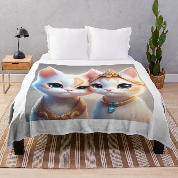 Item preview, Cute Cat Couple Playing Cartoon Vector Icon Illustration designed and sold by hjian8219.