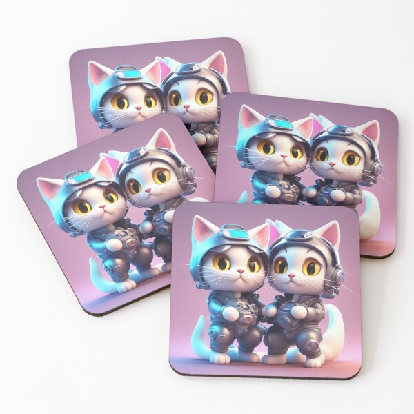 Item preview, Cute Cat Couple Playing Cartoon Vector Icon Illustration designed and sold by hjian8219.