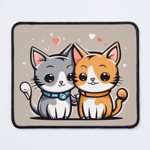 Item preview, Cute Cat Couple Playing Cartoon Vector Icon Illustration designed and sold by hjian8219.