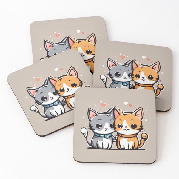 Item preview, Cute Cat Couple Playing Cartoon Vector Icon Illustration designed and sold by hjian8219.