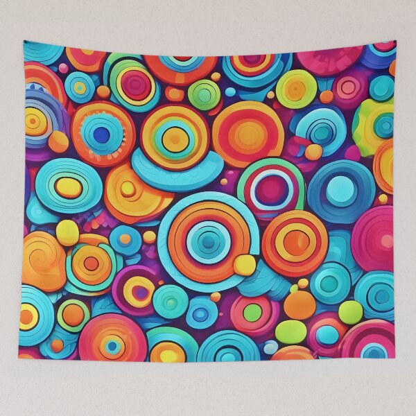 Item preview, Vibrant Circle Explosion designed and sold by Health And Fitness Posts e-Store.