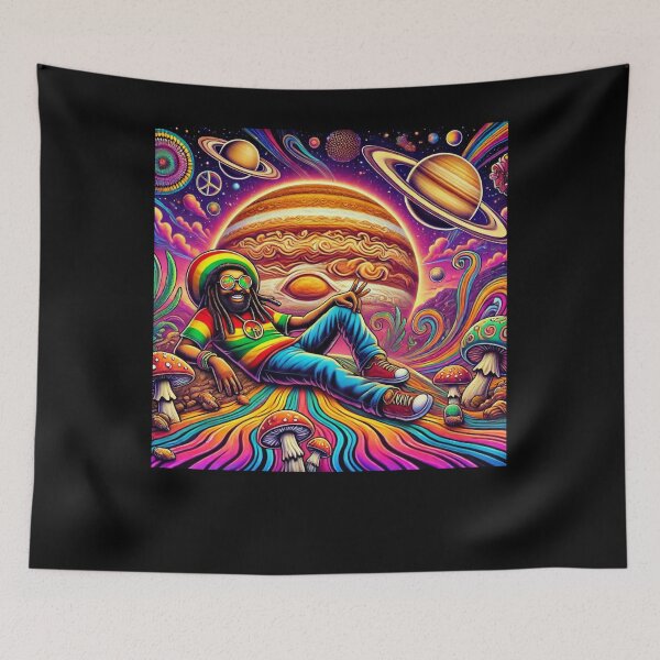 Item preview, Psychedelic Reggae Man Chilling on Jupiter designed and sold by Noussairox.