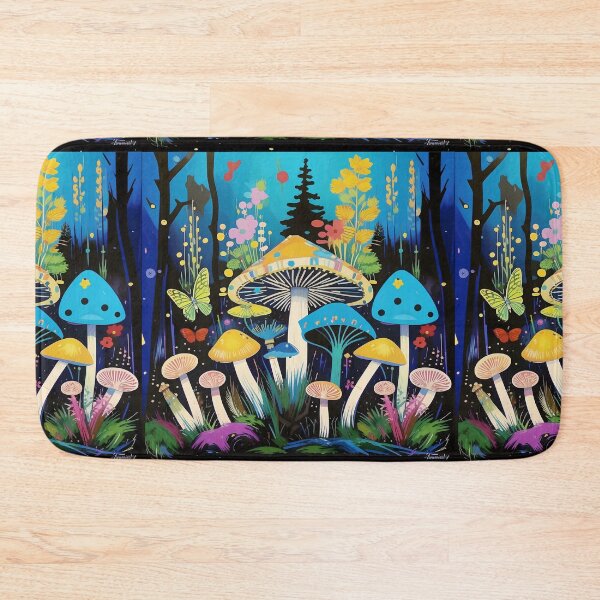 Item preview, Mushrooms in a magical forest. Neo-expressionism.  designed and sold by Natalia-Vlad.