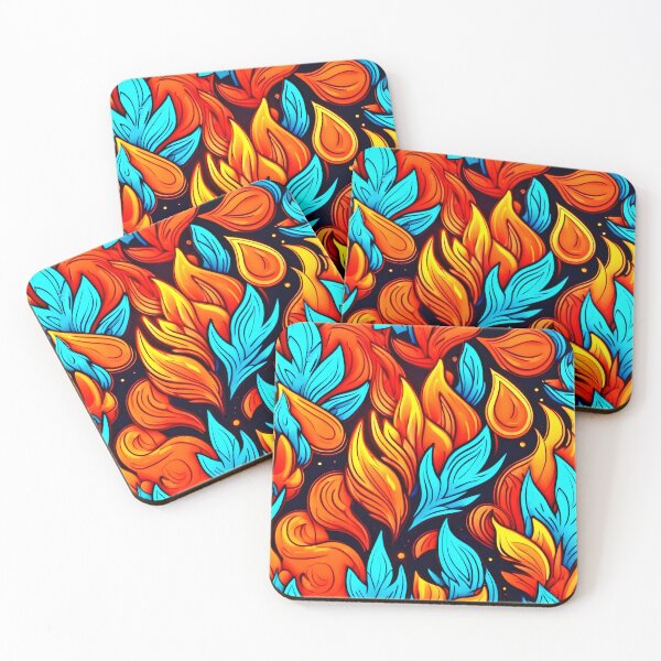 Item preview, Fiery Abstract Flame Pattern designed and sold by Health And Fitness Posts e-Store.