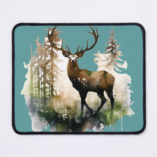Item preview, Colorful Deer Silhouette Painting designed and sold by WildShadows.