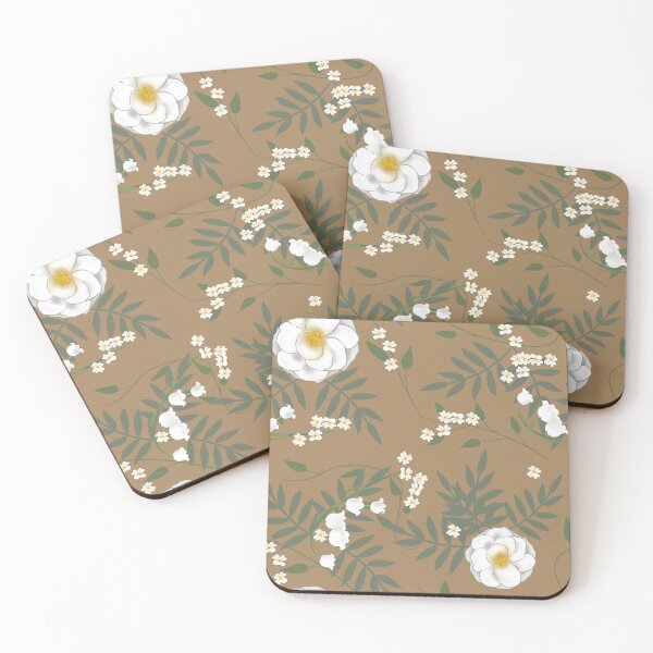Item preview, Neutral floral pattern  designed and sold by Emendi.