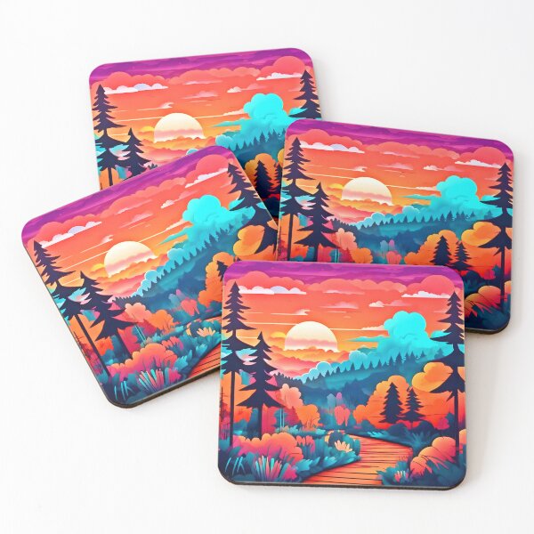 Item preview, Sunset Path Through Autumn Forest designed and sold by Health And Fitness Posts e-Store.
