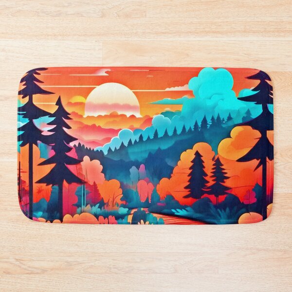 Item preview, Sunset Path Through Autumn Forest designed and sold by Health And Fitness Posts e-Store.