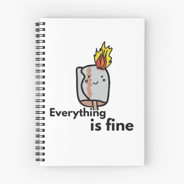 Item preview, Everything is fine, cute marshmallow designed and sold by MadSnail-Design.