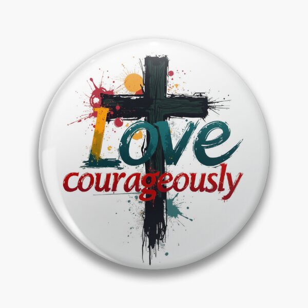 Item preview, Love Courageously, Cross designed and sold by Faithloveshop.