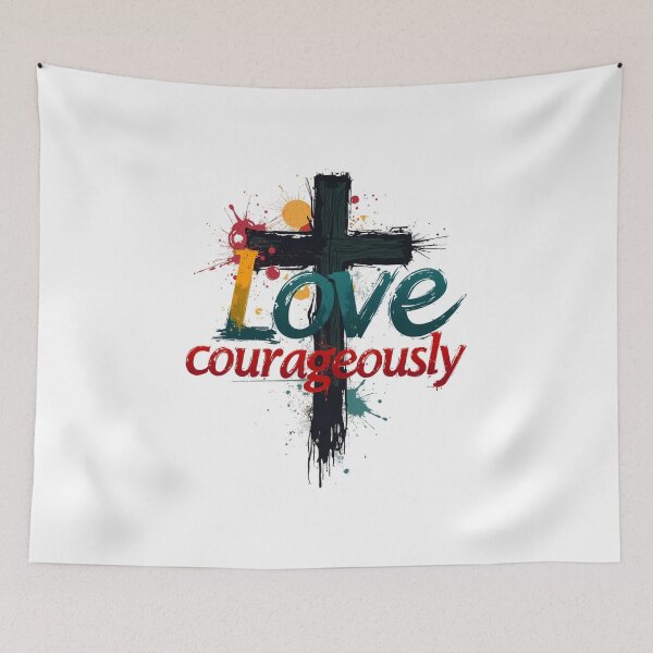 Item preview, Love Courageously, Cross designed and sold by Faithloveshop.