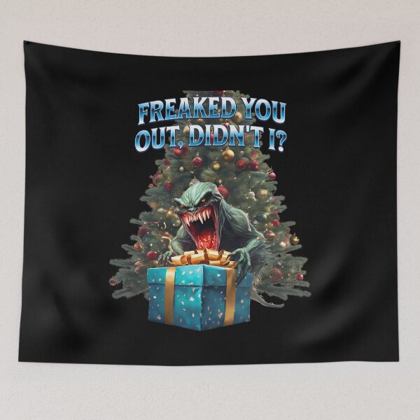 Item preview, Freaked You Out, Didn't I? Halloween Monster By A Christmas Tree designed and sold by signshirtz.