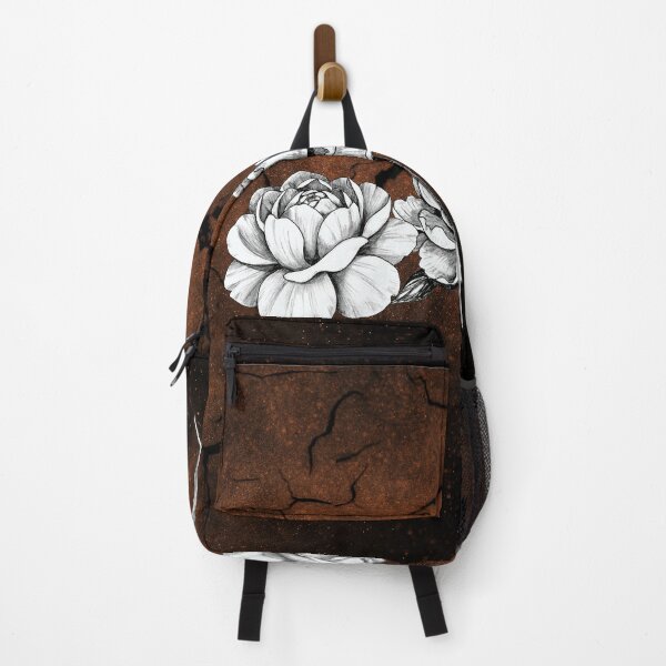 Item preview, Cracked Gradient Copper-tone Background with White Flowers designed and sold by WhiteSoftPetals.