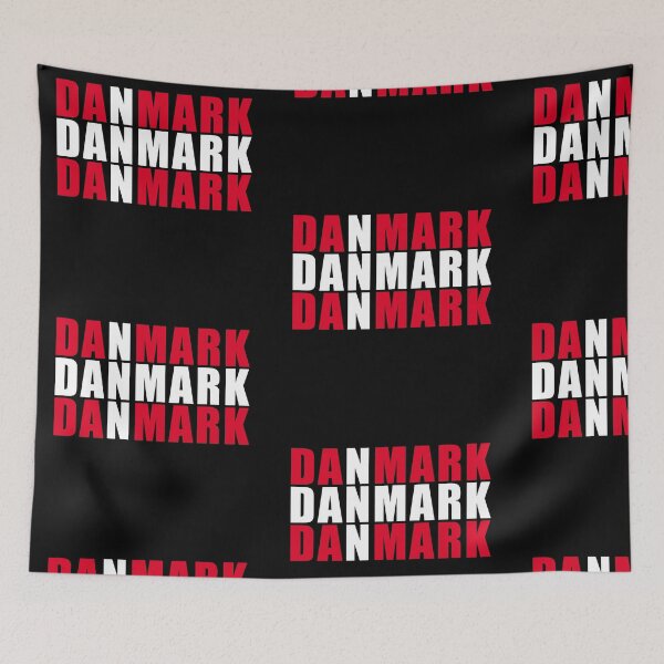 Aperçu de l'œuvre Danmark Danemark Drapeau danois créée et vendue par Fjordblick.