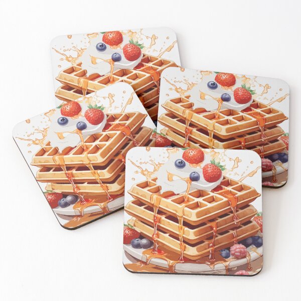 Item preview, Golden Delights: National Waffle Day designed and sold by bb-15artstudio.