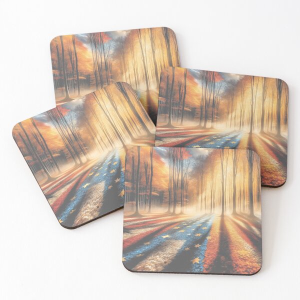 Item preview, Autumn Forest: Vibrant Colors & Patriotic Mist designed and sold by ValorVerse.
