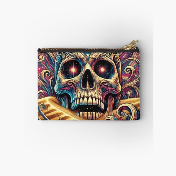 Item preview, Cosmic Skull Emerging from Sands - Surreal Adventure Art designed and sold by Noussairox.