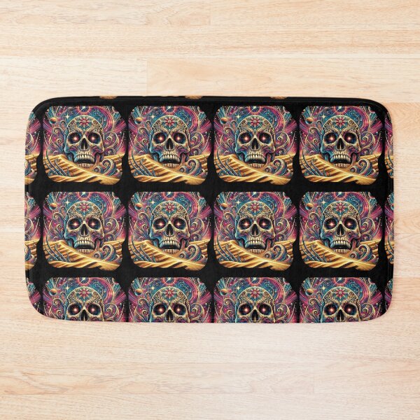 Item preview, Cosmic Skull Emerging from Sands - Surreal Adventure Art designed and sold by Noussairox.