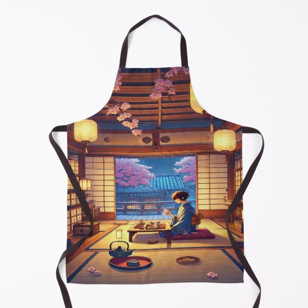 Item preview, Lo-fi Tranquil Sakura Evening: Japanese Tea Ceremony designed and sold by SakuraJapanArt.